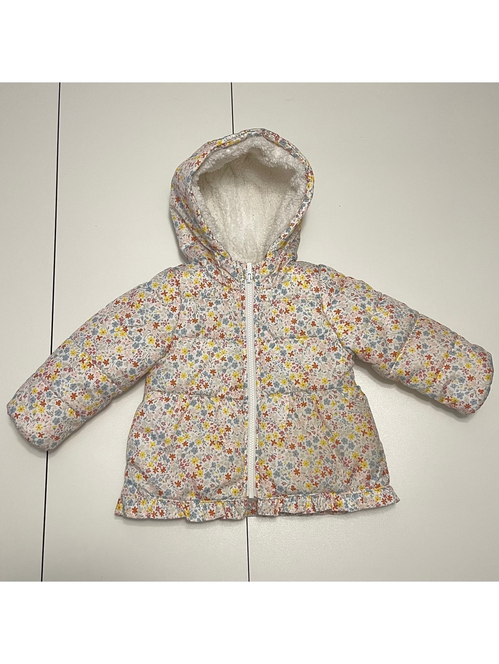 Carters Toddler Girl’s Size 24m Floral Winter Puffer Coat